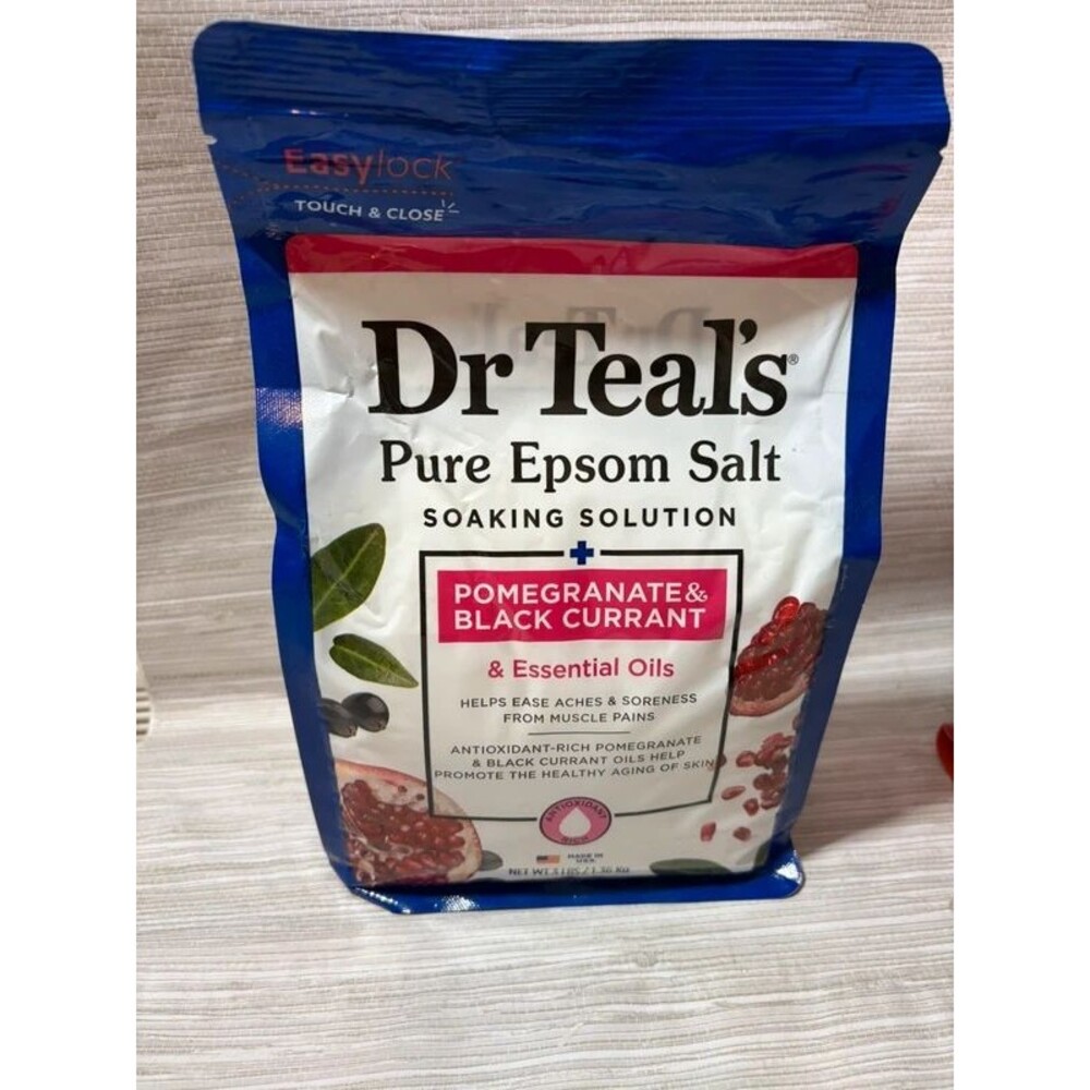 New dr teals pure epsom salt pomegranate & black currant 3 pounds